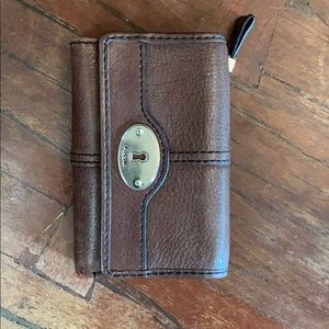 Fossil brown leather wallet